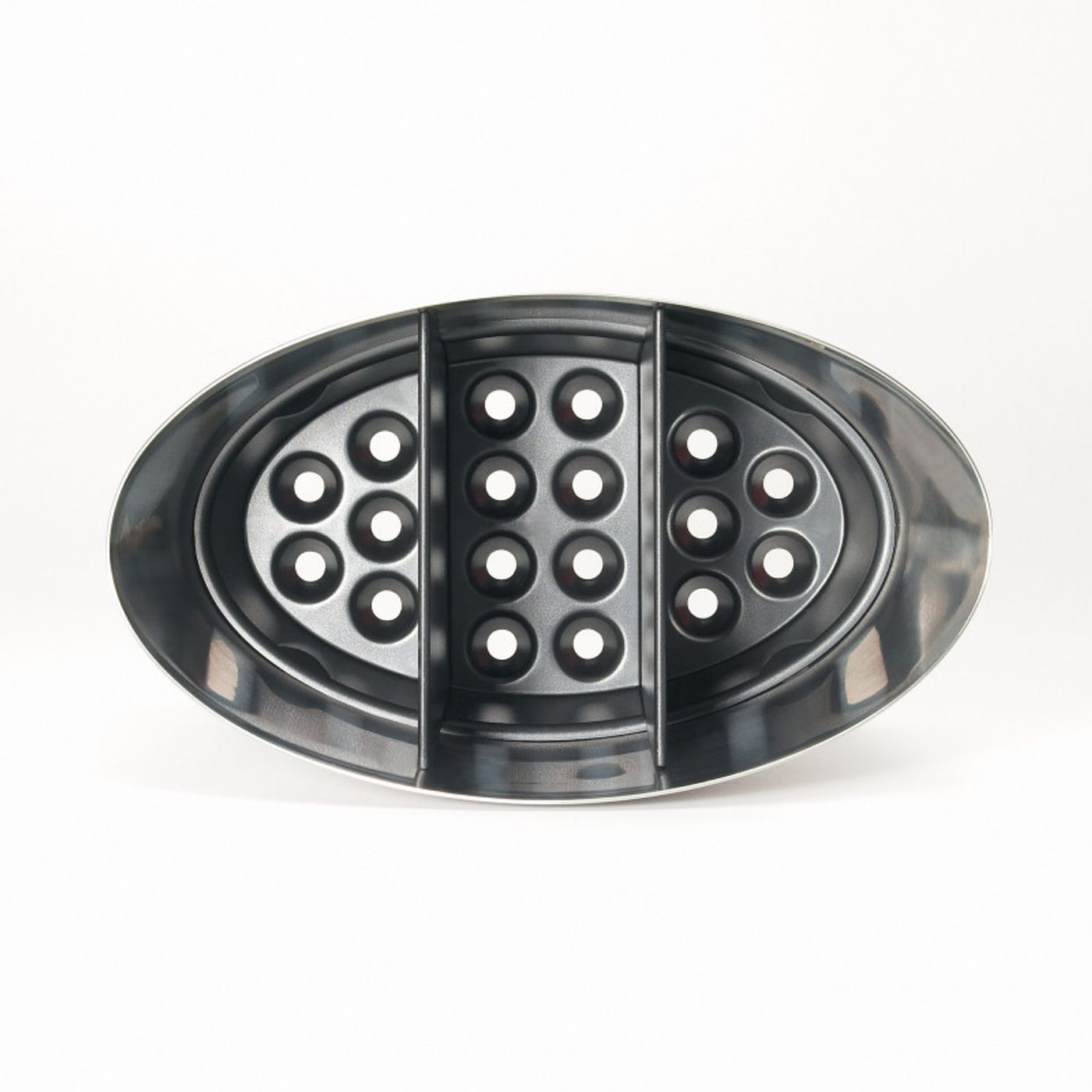 POT À USTENSILES INOX BROSSÉ ovale